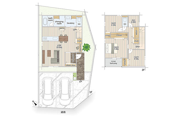 【3LDK＋S】建物面積にはインナーバルコニー3.72ｍ2を含みます。