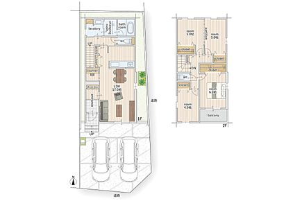 建物面積にはインナーバルコニー3.86m2を含みます 