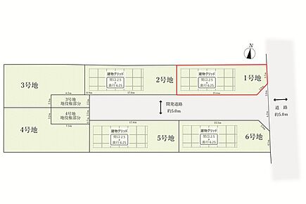 AVANTIA宅地には建築可能な8つの「建物グリッド」を設定。土地に合わせた建築サイズが明確でライフスタイルにあったプラン（間取り）を選べます。 