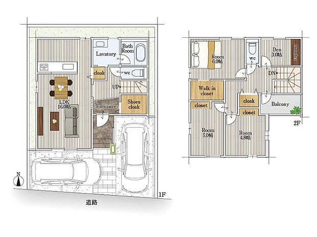 (1号地)、価格3490万円、3LDK+S、土地面積94.02m2、建物面積93.19m2