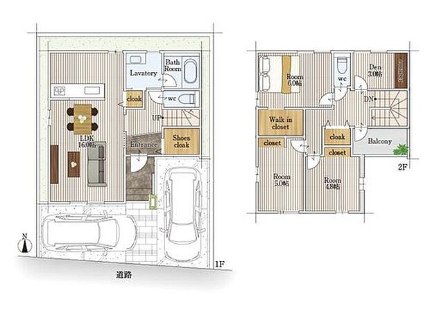 【3LDK+S】敷地面積にはインナーバルコニー0.76m2、インナーポーチ1.32m2を含みます。