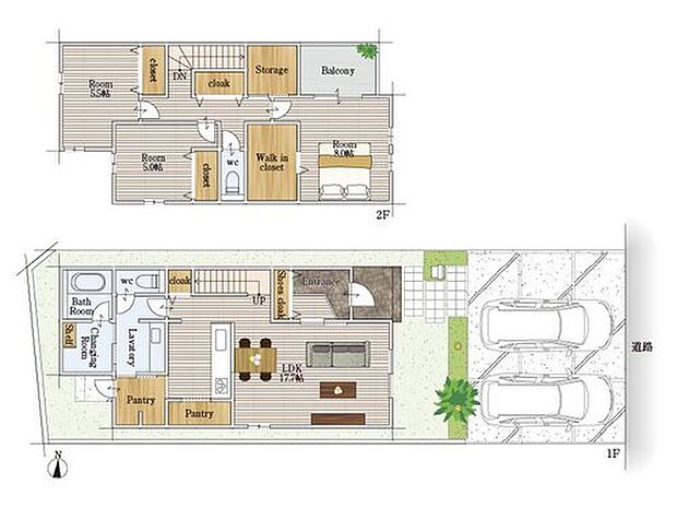 【3LDK+S】SIC+リビング階段+キッチン回遊動線+洗面脱衣別+納戸+WIC