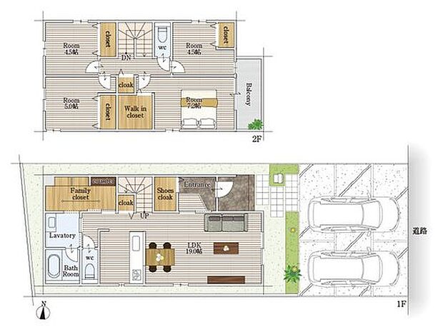 【4LDK】LDK19帖+SIC+リビング階段+ファミクロ+WIC
