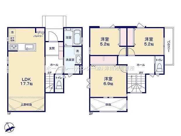(2号棟)、価格4480万円、3LDK、土地面積111m2、建物面積91.91m2