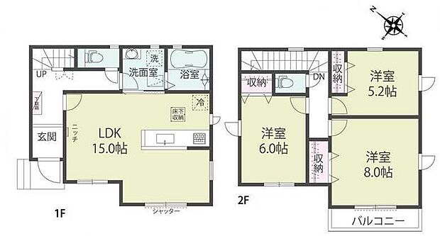 (1号棟)、価格2999万円、3LDK、土地面積92.72m2、建物面積84.87m2