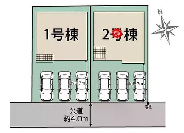 【全体区画図】◎カースペース並列で3台可能♪(車種による)
◎耐震等級は最高等級3取得