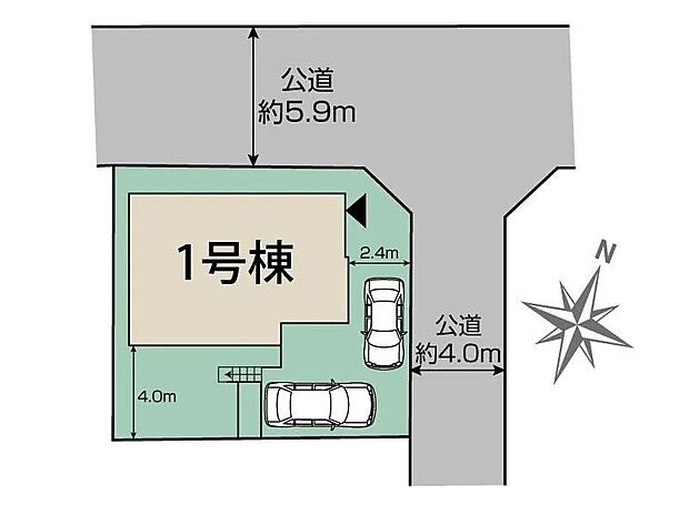 【全体区画図】◎陽当たり・風通しに恵まれた角地の立地♪
◎カースペース2台可能♪
◎長く安心して暮らせる【長期優良認定住宅】
◎防犯性が高まるTVモニター付きインターホン付♪