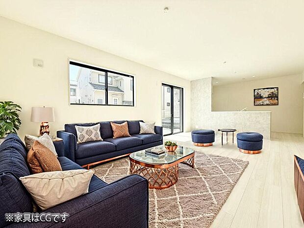 ■くつろぎと笑顔が集まる、心温まるリビング