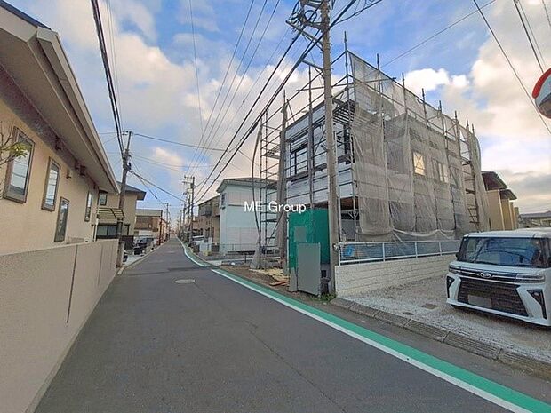 【前面道路含む現地写真】■新しい住まい、街の新しい風景