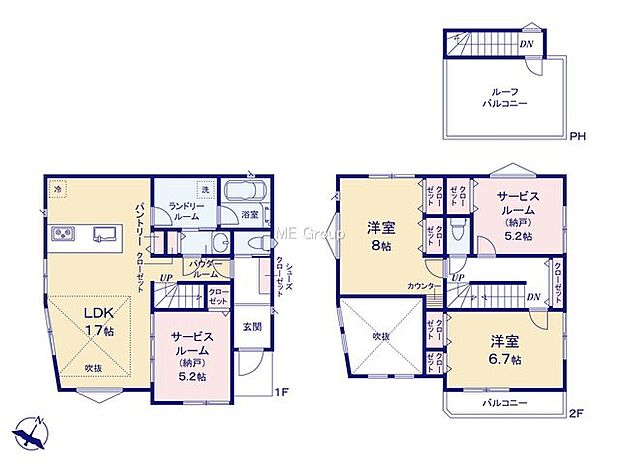 【2LDK+2S】B号棟  