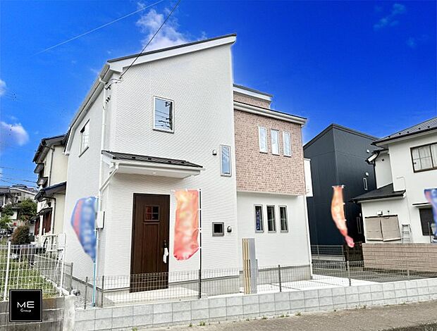【現地外観写真】1号棟  ■家族みんなが笑顔で過ごせる、安心感のある住まい