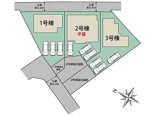 桐生市東1丁目3棟 区画図