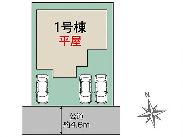 高崎市沖町1棟 区画図
