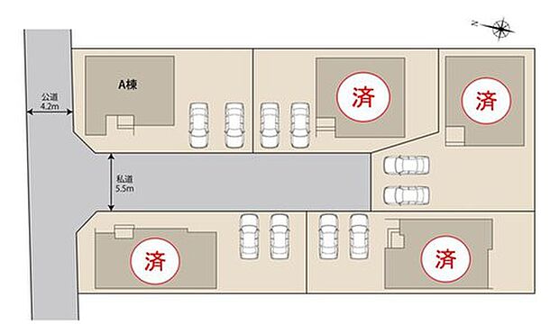 【全体区画図】最終1棟！この立地・仕様で手に入る最後の一邸です。気になる方はぜひ現地でその魅力を体感してください。