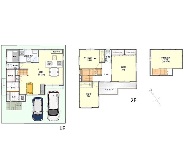 【3LDK+小屋裏収納(固定階段付)】ZEH+/UA値=0.43/長期優良住宅認定/住宅性能評価/全館空調+DESICA HOME AIR/太陽光発電6.09kW/蓄電池7.4kW/耐震等級3+制震装置TRCダンパー/W断熱/高気密・高断熱住宅/省エネ基準適合/フラット35s対応/オール電化/エコキュート/駐車2台可
