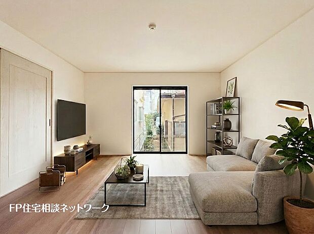 ■リビング■本画像はAIがCGで家具作成しており、実際の現地に家具は設置されておりません。また、販売価格に家具、小物等は含まれておりません。