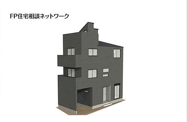 東南角地に位置し黒を基調にしたスタイリッシュデザイン！広々したルーフバルコニーも完備した住宅です。