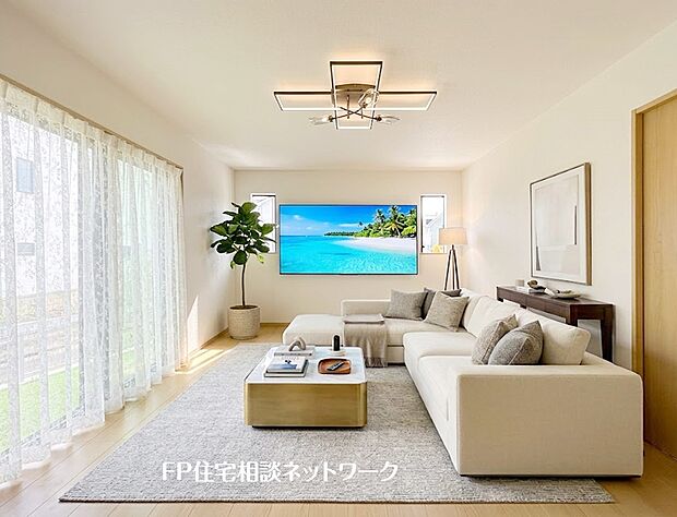 【LDK│18.7帖】 本画像はAIがCGで家具を作成しており、実際の現地に家具は設あ置されておりません。また、販売価格に家具等は含まれておりません。