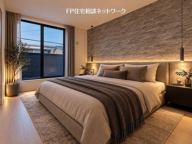 本画像の家具等はCGイメージで販売価格にも含まれず付帯しません。カーテンレール、間接照明工事は有償です。