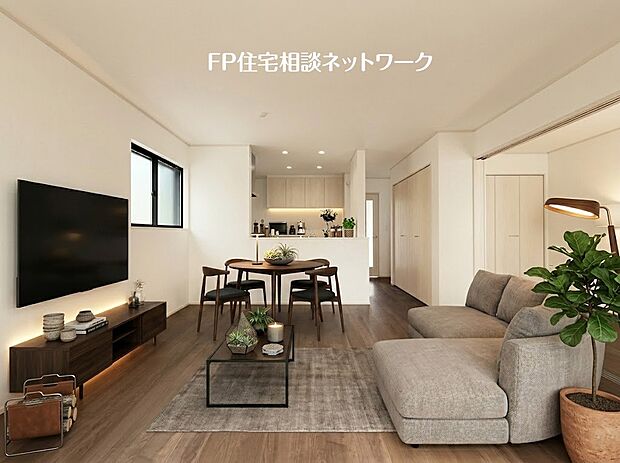 【リビング】■リビング■本画像はAIがCGで家具作成しており、実際の現地に家具は設置されておりません。また、販売価格に家具、小物等は含まれておりません