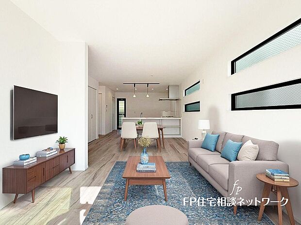 ■リビング■本画像はAIがCGで家具作成しており、実際の現地に家具は設置されておりません。また、販売価格に家具等は含まれておりません。