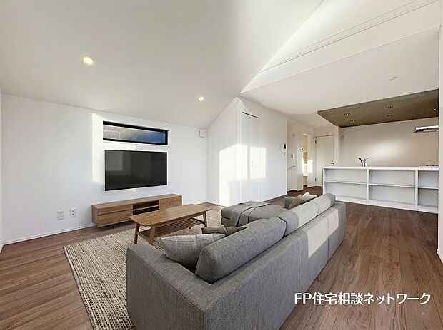 ■リビング■本画像はAIがCGで家具作成しており、実際の現地に家具は設置されておりません。また、販売価格に家具等は含まれておりません。