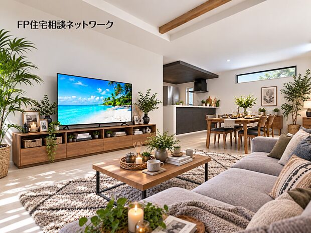 本画像の家具、TV、家電、植栽等はCGの配置イメージです。販売価格に家具等は含まれず、付帯しません。