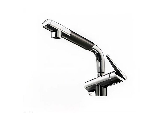 【浄水器一体型水栓】カートリッジをスマートに内蔵し、シンク周りをすっきり保ちながら手軽においしい水を使える「浄水器一体型」