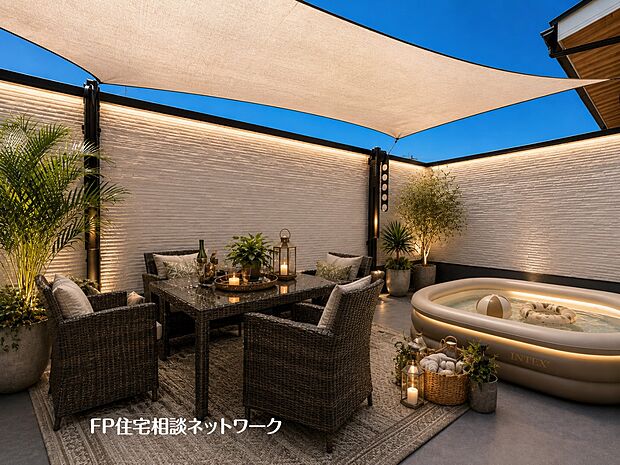 【バルコニー】■バルコニー■本画像はAIがCGで家具作成しており、実際の現地に家具は設置されておりません。また、販売価格に家具、小物等は含まれておりません。