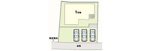 カースペースは3台分ご用意しております

