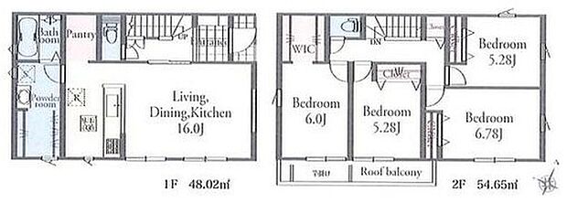 (1号棟)、価格2280万円、4LDK、土地面積165.2m2、建物面積102.67m2