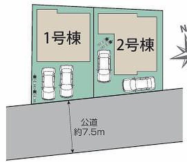 カースペースは2～3台分ご用意しております♪