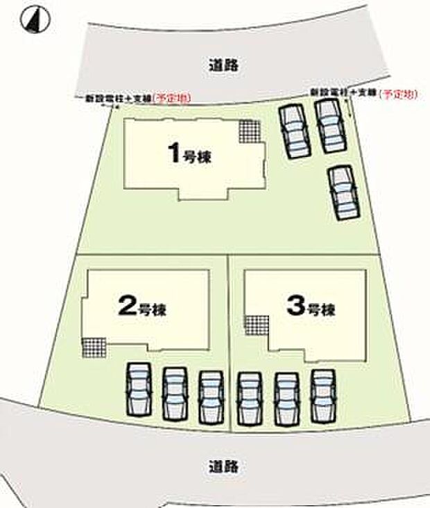 カースペースは2～3台分ご用意しております。
