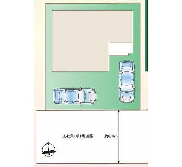 カースペースは2台分ご用意しております