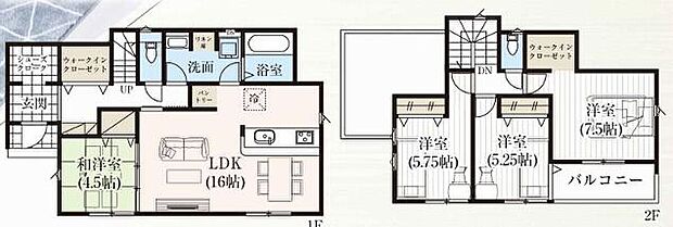 (1号棟)、価格2860万円、4LDK、土地面積173.96m2、建物面積103.92m2