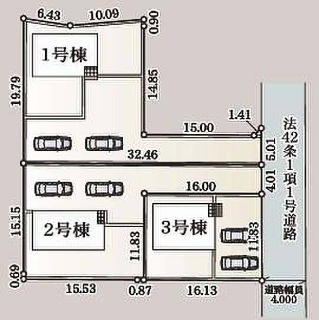 カースペースは2~3台分ご用意しております