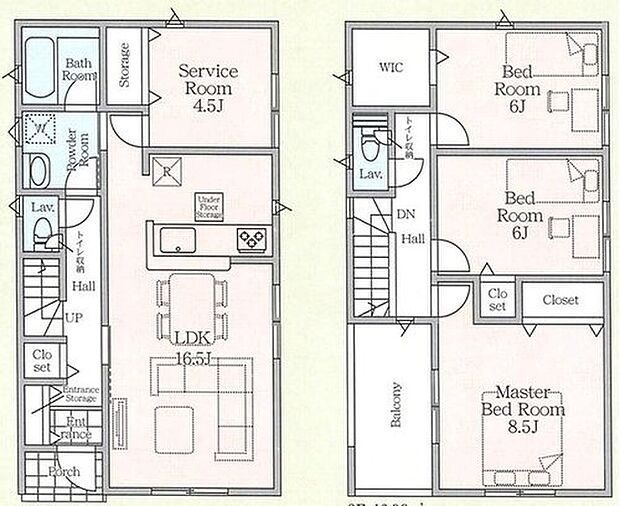 【3LDK+S】ご家族が集うLDKは広々16.5帖！
ウォークインクローゼット完備♪