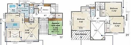 ご家族が集うLDKは広々18帖！
リビング全体が見渡せる対面キッチン♪ 