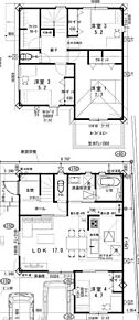 ご家族が集うLDKは広々17帖！ファミリークローク完備！ 