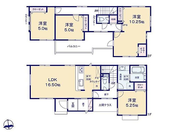 (1号棟)、価格3090万円、4LDK、土地面積164.51m2、建物面積107.58m2