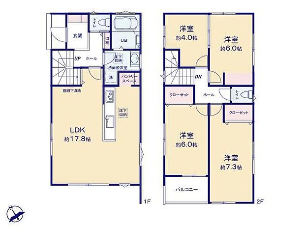 価格3580万円、4LDK、土地面積101.52m2、建物面積93.98m2