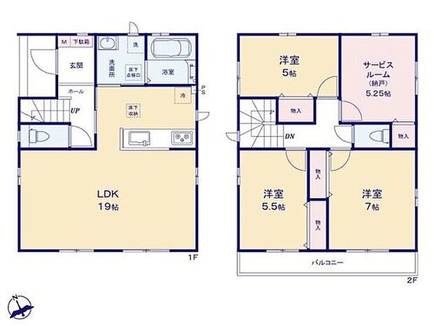 (B号棟)、価格4290万円、3LDK+S、土地面積114.8m2、建物面積95.43m2
