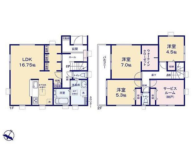 (1号棟)、価格3180万円、3LDK+S、土地面積106.06m2、建物面積103.68m2