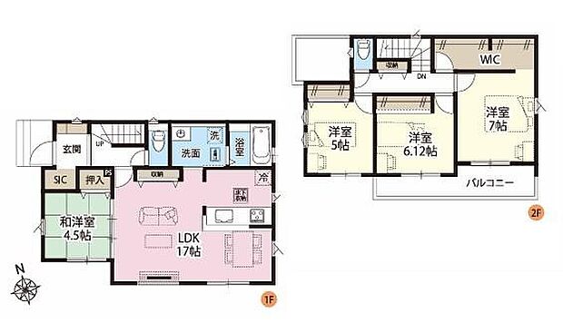 (1号棟)、価格4180万円、4LDK、土地面積143.43m2、建物面積101.02m2