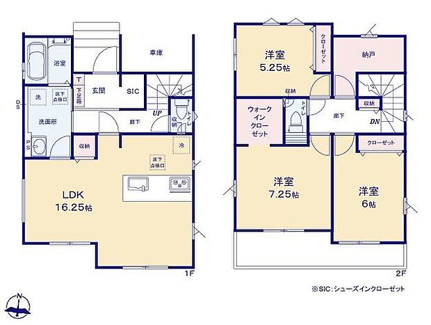 (1号棟)、価格6880万円、3LDK、土地面積120.86m2、建物面積99.37m2