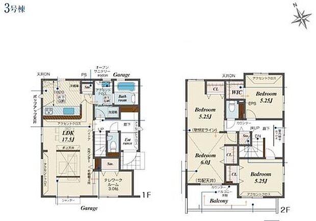 (3号棟)、価格4990万円、4LDK、土地面積130.11m2、建物面積114.06m2

