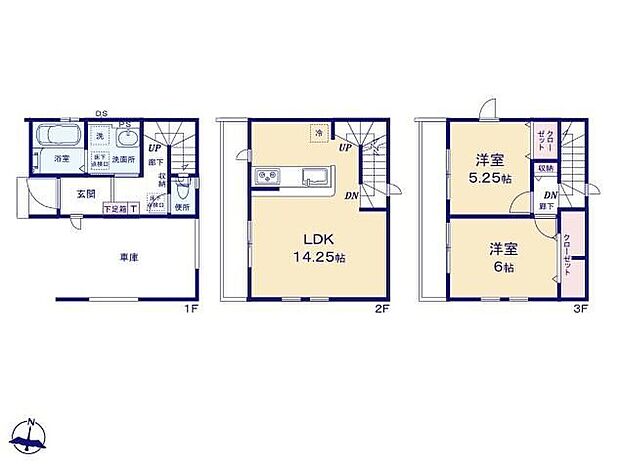 (1号棟)、価格2780万円、2LDK、土地面積52.06m2、建物面積86.11m2 