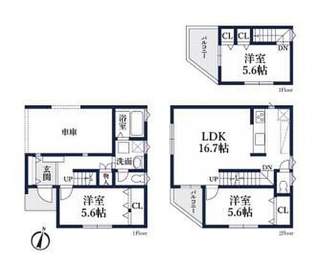 価格3890万円、3LDK、土地面積67.27m2、建物面積97.92m2