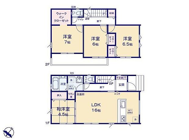 (1号棟)、価格3480万円、4LDK、土地面積180.69m2、建物面積101.85m2