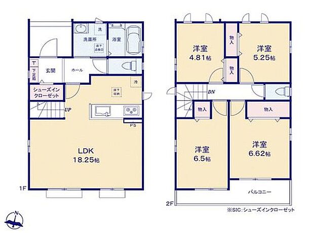 【4LDK】◆広々18帖超のLDK♪お子様のご帰宅も確認できるリビングイン階段
◆ゆとりの４ＬＤＫ◆全室収納付きでお部屋を広くお使いいただけます
◆日当たり良好♪南東向きバルコニー
